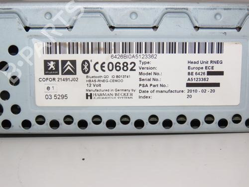 Radio PEUGEOT 3008 I MPV (0U_) 2.0 HDi 150 / BlueHDi 150 | BP19653113E6 