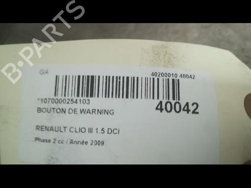 Used Warning switch Warning switch RENAULT CLIO III (BR0/1, CR0/1) 1.5 dCi (C/BR0G, C/BR1G) (68 hp) 9610150 9610150
