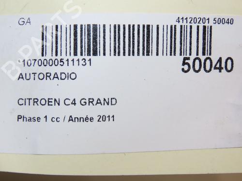 Bilradio CITROËN C4 Grand Picasso I (UA_) 1.6 HDi 110 (112 hp) 28830552