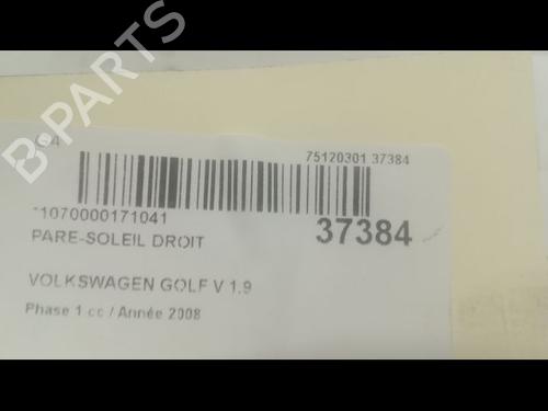 Used Right sun visor Right sun visor VW GOLF V (1K1) 1.9 TDI (105 hp) 9601981 9601981