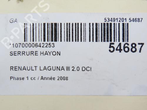 Tailgate lock RENAULT LAGUNA III (BT0/1) 2.0 dCi (BT07, BT0J, BT14, BT1A, BT1S) | BP28832253C101 