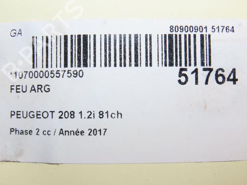 Left taillight PEUGEOT 208 I (CA_, CC_) 1.2 VTI 82 | BP23868981C34 