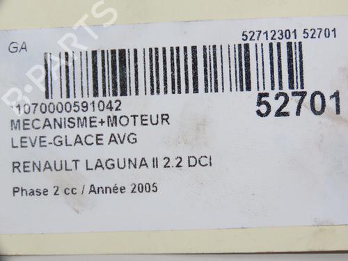 Vindusheismekanisme venstre foran RENAULT LAGUNA II (BG0/1_) 2.2 dCi (BG0F) (150 hp) 28364032