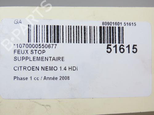 Used Third brake light Third brake light CITROËN NEMO Box Body/MPV (AA_) 1.4 HDi (68 hp) 28832866 28832866