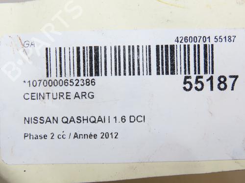 Rear left belt tensioner NISSAN QASHQAI I (J10, NJ10) 1.6 dCi All-wheel Drive | BP29294190C89 