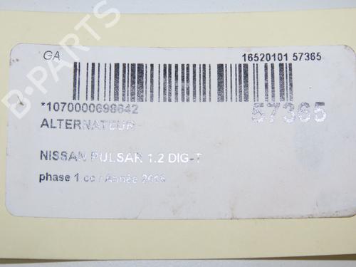 Alternator NISSAN PULSAR Hatchback (C13) 1.2 DIG-T | BP32457470M7