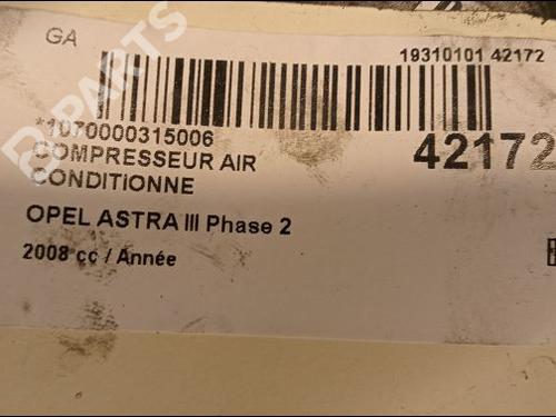 AC compressor OPEL ASTRA H (A04) 1.7 CDTI (L48) | BP9617844M34 