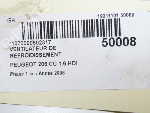 Radiator fan PEUGEOT 206 CC (2D) 1.6 HDi 110 | BP32253848M35