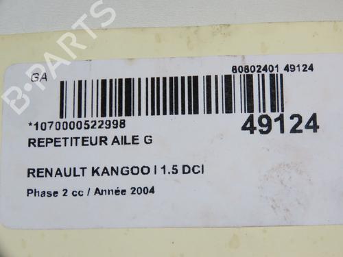 Used Left side indicator RENAULT KANGOO (KC0/1_) 1.5 dCi (KC07) (65 hp) 17662899