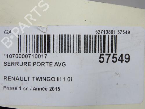 Front left lock RENAULT TWINGO III (BCM_, BCA_) 1.0 SCe 70 | BP36819920C98 - Image 7