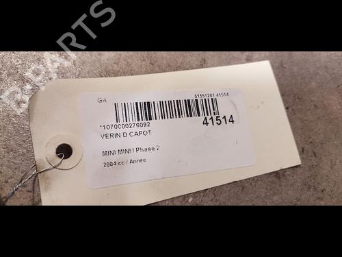 Used Hood lift support MINI MINI (R50, R53) One (90 hp) 14879058