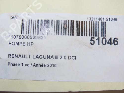 Injection pump RENAULT LAGUNA III Grandtour (KT0/1) 2.0 dCi (KT01, KT08, KT09, KT0K, KT12, KT1D, KT1W) | BP19701430M78 
