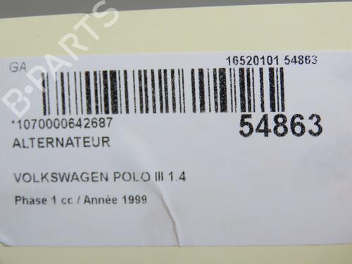 Used Alternator VW POLO III (6N1) 60 1.4 (60 hp) 31120075