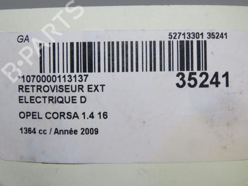 Used Right mirror Right mirror OPEL CORSA D (S07) 1.4 (L08, L68) (90 hp) 34498050 34498050