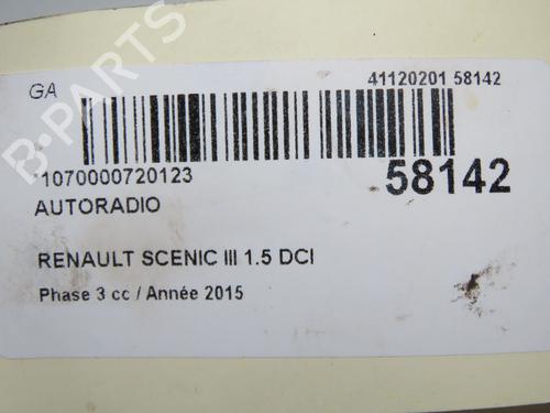 Bilradio Bilradio RENAULT SCÉNIC III (JZ0/1_) 1.5 dCi (110 hp) 37479632 37479632
