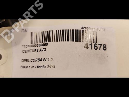 Front left belt tensioner OPEL CORSA D (S07) 1.2 (L08, L68) | BP9612522C87 