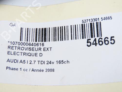 Right mirror AUDI A5 (8T3) 2.7 TDI | BP31634200C27 