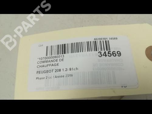Climate control PEUGEOT 208 I (CA_, CC_) 1.2 VTi 68 / PureTech 68 | BP9597602I5