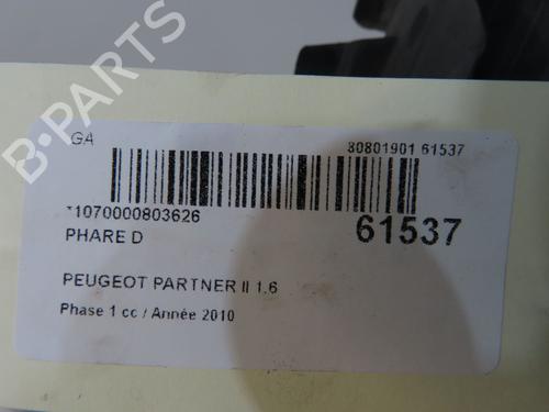 Right headlight PEUGEOT PARTNER Box Body/MPV 1.6 HDi 16V | BP39893982C29 - Image 5