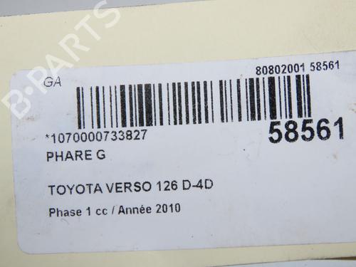 Left headlight TOYOTA VERSO (_R2_) 2.0 D-4D (AUR20_, AUR20R) | BP37479672C28 - Image 6