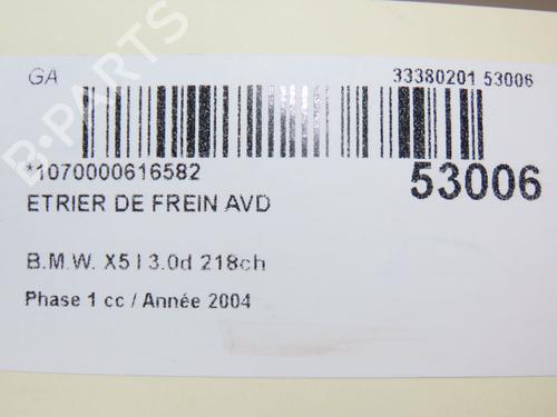 Used Right front brake caliper BMW X5 (E53) 3.0 d (218 hp) 28830046