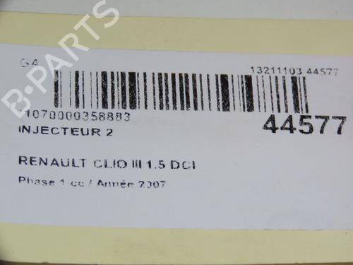 Used Injector RENAULT CLIO III (BR0/1, CR0/1) 1.5 dCi (BR0H, CR0H, CR1S, BR1S) (106 hp) 11098923