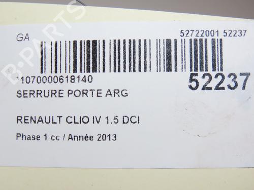 Used Rear left lock RENAULT CLIO IV (BH_) 1.5 dCi 90 (90 hp) 28969075