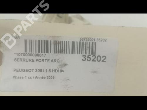 Rear left lock PEUGEOT 308 I (4A_, 4C_) 1.6 HDi | BP9597203C100 