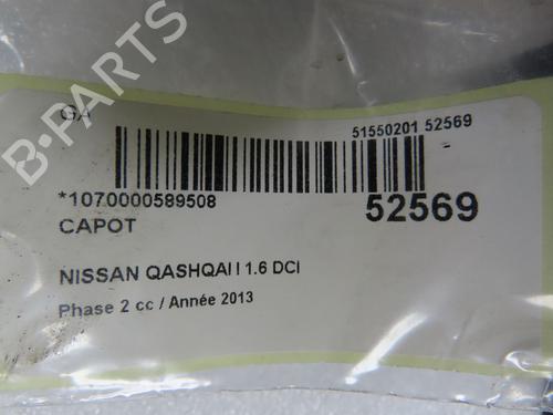 Capot Capot NISSAN QASHQAI I (J10, NJ10) 1.6 dCi (130 hp) 33860651 33860651