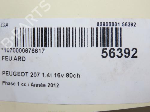 Used Right taillight PEUGEOT 207 SW (WK_) 1.4 16V (95 hp) 30955851