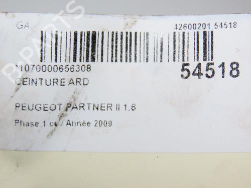 Used Rear right belt tensioner PEUGEOT PARTNER MPV (5_, G_) 1.6 HDi 90 (90 hp) 28830664