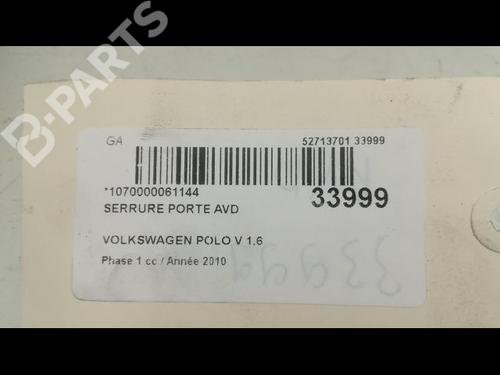 Front right lock VW POLO V (6R1, 6C1) 1.6 TDI | BP9595024C97 