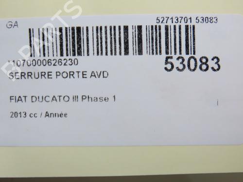 Used Front right lock FIAT DUCATO Van (250_) 115 Multijet 2,0 D (116 hp) 31077353