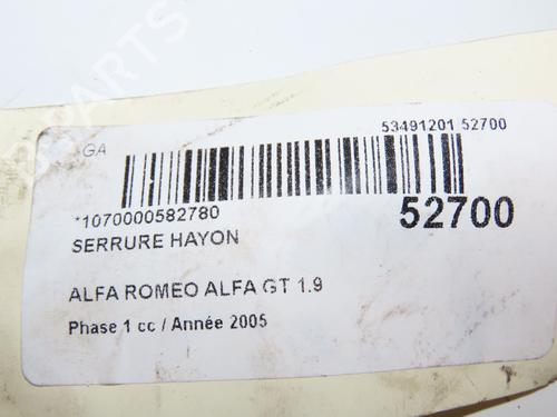 Tailgate lock ALFA ROMEO GT (937_) 1.9 JTD (937CXN1B) | BP29415180C101 