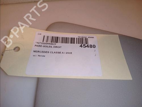 Right sun visor MERCEDES-BENZ A-CLASS (W169) A 180 CDI (169.007, 169.307) | BP14951924I2 