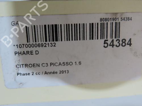 Right headlight CITROËN C3 Picasso (SH_) 1.6 HDI 90 | BP31056254C29 - Image 5