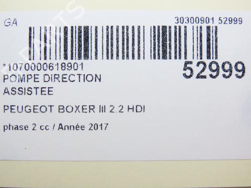 Steering pump PEUGEOT BOXER Van 2.0 BlueHDi 130 | BP28829763M99