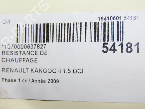 Heater resistor RENAULT KANGOO / GRAND KANGOO II (KW0/1_) 1.5 dCi 85 (KW0K, KW0L, KW0B) | BP28967216M108 