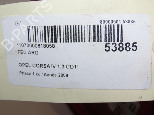 Used Left taillight Left taillight OPEL CORSA D (S07) 1.3 CDTI (L08, L68) (75 hp) 28832817 28832817