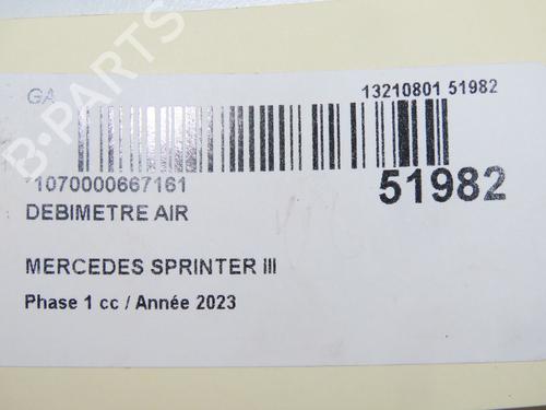 Mass air flow sensor MERCEDES-BENZ SPRINTER 3,5-t Van (B907, B910) 315 CDI RWD (907.631, 907.633, 907.635, 907.637) | BP32768781M95  - Image 6