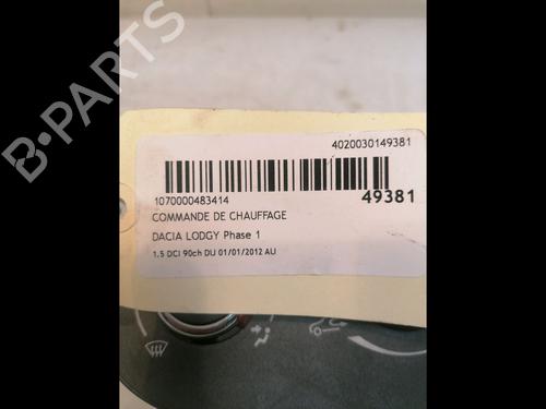 Climate control DACIA LODGY (JS_) 1.5 dCi (JSMC, JSAF) | BP16637582I5 - Image 4