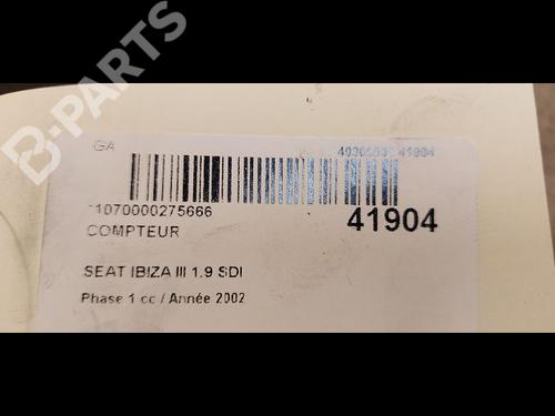 Instrument cluster SEAT IBIZA III (6L1) 1.9 SDI | BP9613341C47 