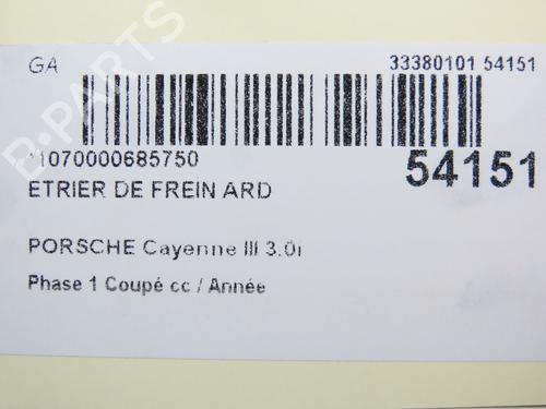 Used Right rear brake caliper PORSCHE CAYENNE (9YA) 3.0 E-Hybrid AWD (9YAAE1) (462 hp) 30767438