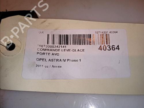 Used Left front window switch OPEL ASTRA J (P10) 1.7 CDTI (68) (125 hp) 12095009