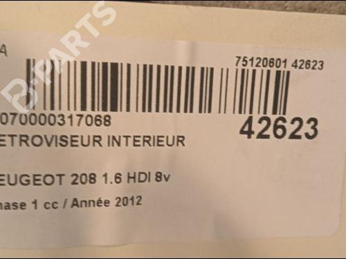 Rear mirror PEUGEOT 208 I (CA_, CC_) 1.6 HDi | BP9617986I6 