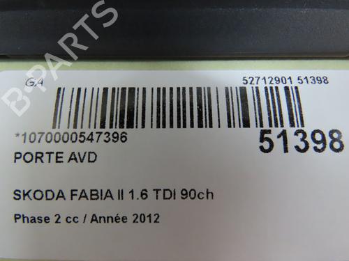 Right front door SKODA FABIA II (542) 1.6 TDI | BP28968553C3 