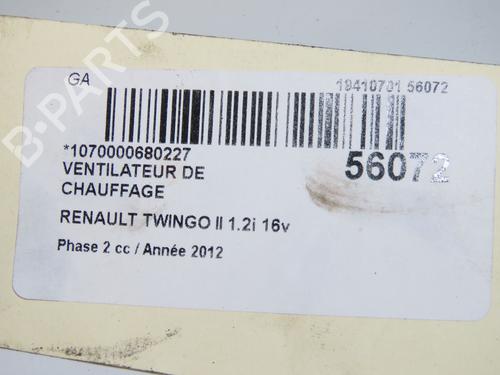 Used Heater blower motor RENAULT TWINGO II (CN0_) 1.2 16V (CN04, CN0B) (75 hp) 31575782