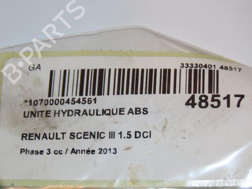 Used ABS pump RENAULT SCÉNIC III (JZ0/1_) 1.5 dCi (110 hp) 16707348