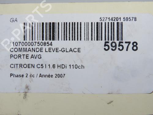 Left front window switch CITROËN C5 II (RC_) 1.6 HDi (RC8HZB) | BP37083319I27 - Image 4