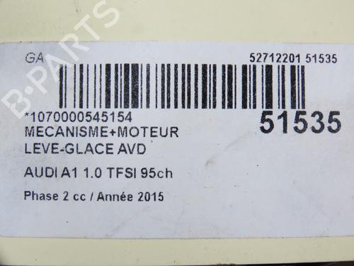 Front right window mechanism AUDI A1 Sportback (8XA, 8XF) 1.0 TFSI | BP22524651C23 